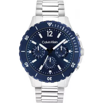 Calvin Klein Herrenuhr Minimal Extension 25200115 44mm Edelstahl-Mesh