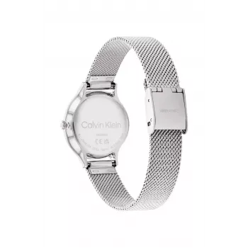 CALVIN KLEIN Damenuhr 25200058 28mm Silber Edelstahl Mesh