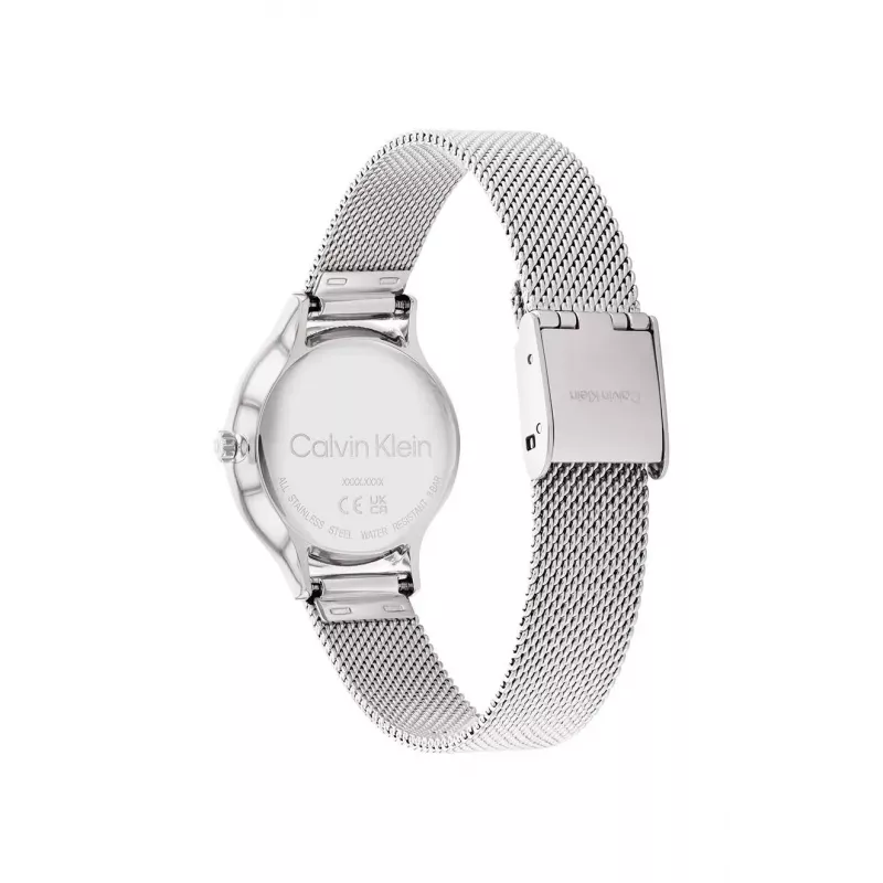 CALVIN KLEIN Damenuhr 25200058 28mm Silber Edelstahl Mesh