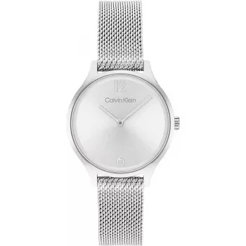 CALVIN KLEIN Damenuhr 25200058 28mm Silber Edelstahl Mesh