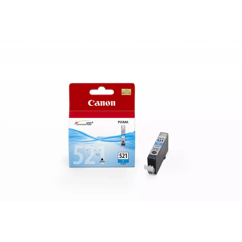 Canon CLI-521C Cyan Original Ink Cartridge 9ml Blister with Anti-Theft Security