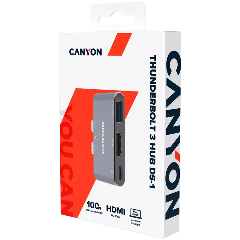 CANYON DS-1 3-in-1 Thunderbolt 3 Hub Space Grey