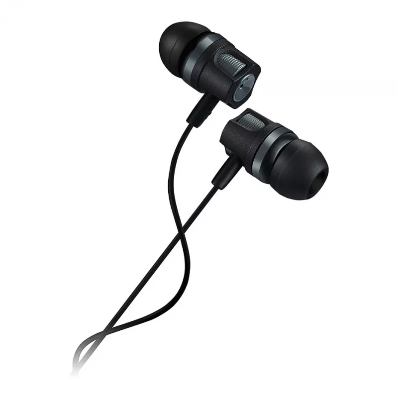 CANYON EP-3 In-Ear Headset mit Mikrofon, 1,2m Flachbandkabel, Dunkelgrau