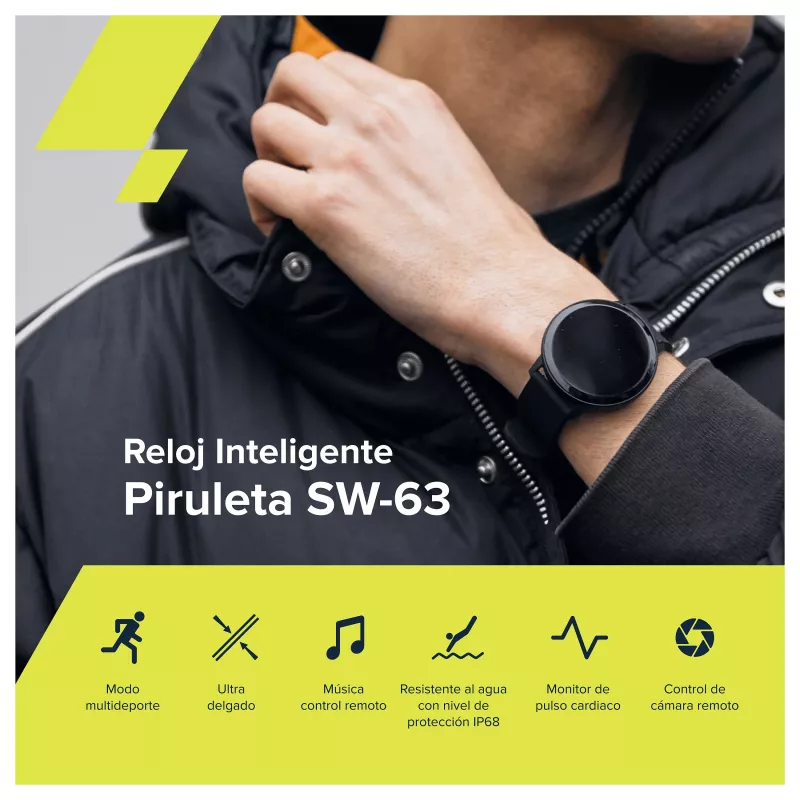 CANYON Lollypop SW-63 Smart Watch, 1,3 inch IPS Full Touch Screen, rund, IP68, Multi-Sport, BT 5.0