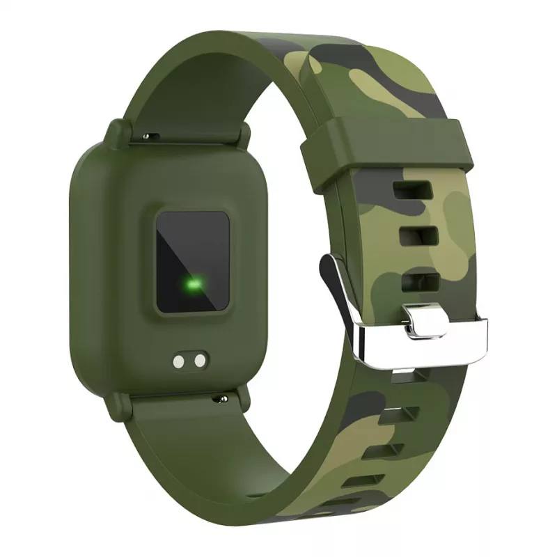 CANYON My Dino KW-33 Teenager Smart Watch, 1.3 Zoll IPS Full Touch Screen, grünes Kunststoffgehäuse, IP68 wasserdicht, BT 5.0