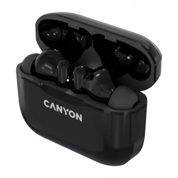Canyon TWS-3 True Wireless Bluetooth Ohrhörer mit Ladecase, Schwarz