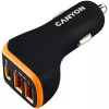 Canyon Universal 3xUSB Car Adapter Input 12V-24V Output DC Black