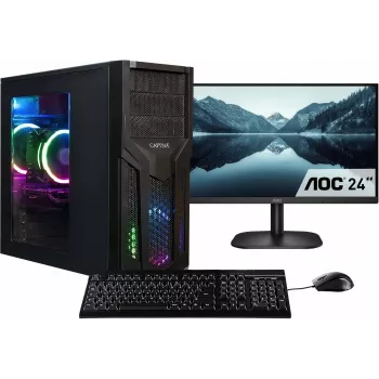 CAPTIVA PC Power Starter R80-007 TFT-Bundle (Ryzen 5 5600G/SSD 1TB/32GB/DVD-RW/MSI/WLAN/Windows 11 Home) - Desktop-PC mit Monitor