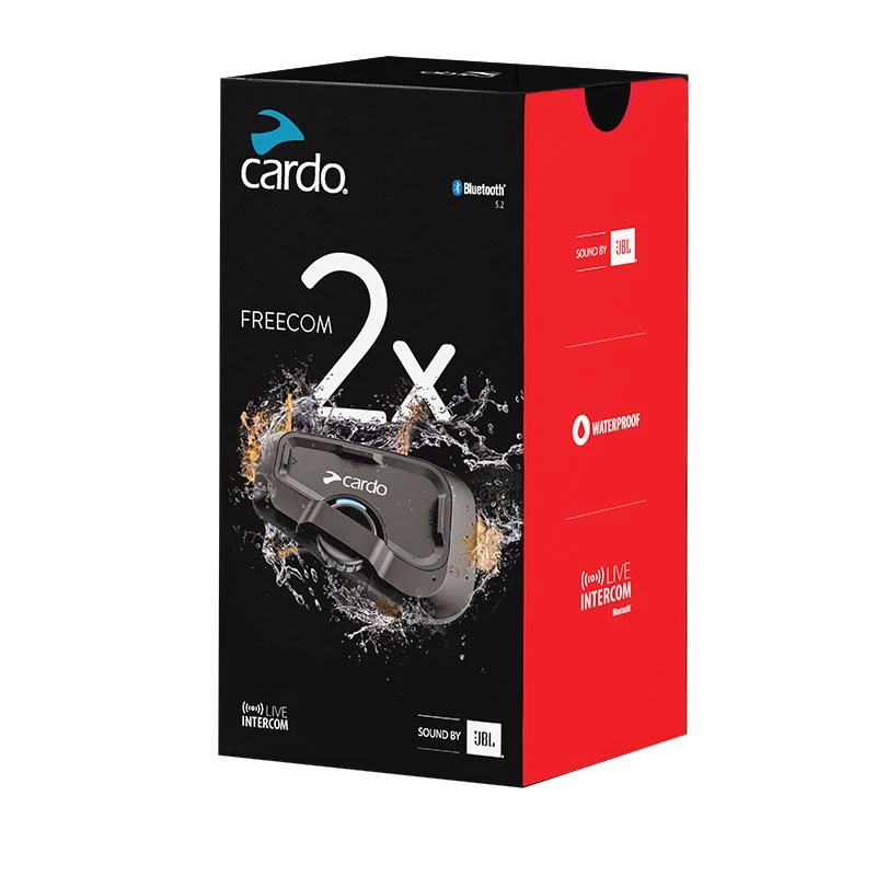 Cardo FRC2X103 Motorcycle Bluetooth Intercom 2 Channels 800 m Black