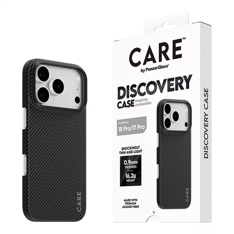 CARE by PanzerGlass Discovery Hülle mit MagSafe für iPhone 17 Pro – Transparent