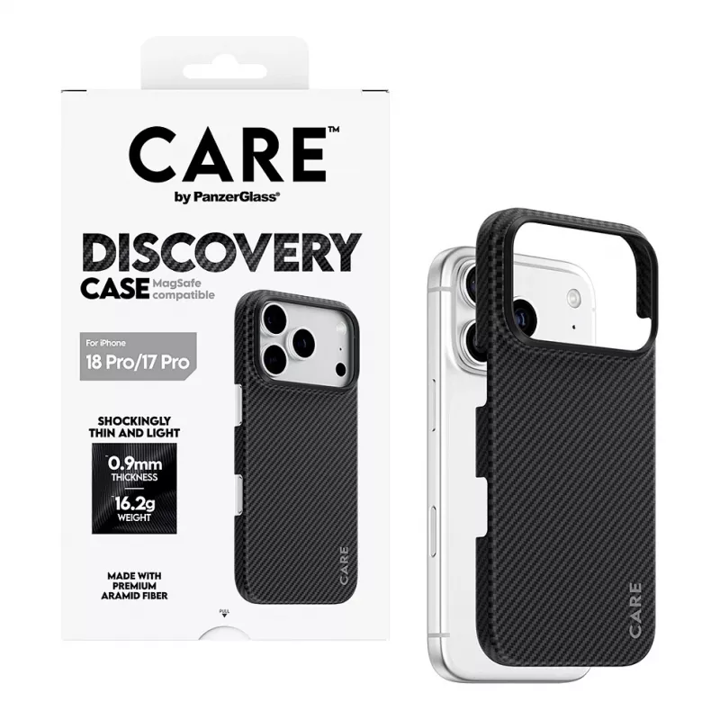 CARE by PanzerGlass Discovery Hülle mit MagSafe für iPhone 17 Pro – Transparent