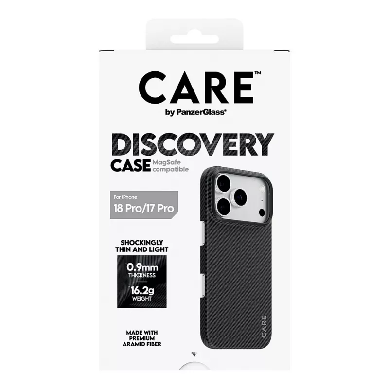 CARE by PanzerGlass Discovery Hülle mit MagSafe für iPhone 17 Pro – Transparent