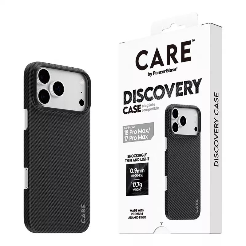 CARE by PanzerGlass Discovery Hülle mit MagSafe für iPhone 17 Pro Max - Transparent