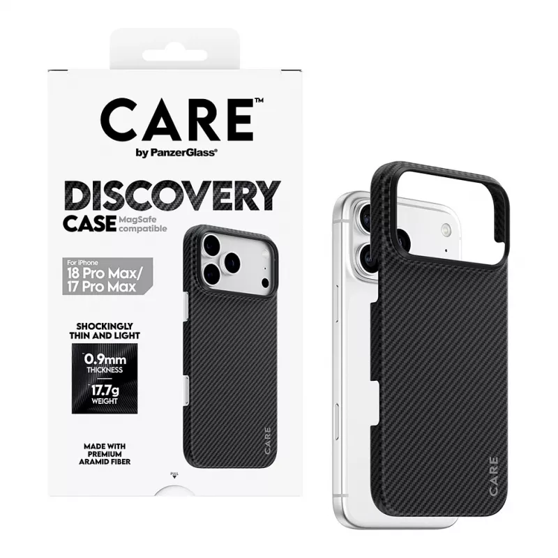CARE by PanzerGlass Discovery Hülle mit MagSafe für iPhone 17 Pro Max - Transparent