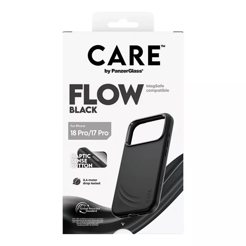 CARE by PanzerGlass Flow Case Schwarz mit MagSafe für iPhone 17 Pro