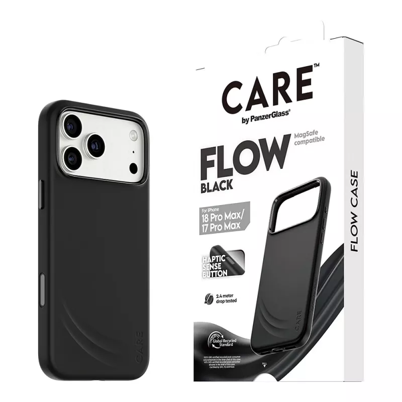 CARE by PanzerGlass Flow Case für iPhone 17 Pro Max Schwarz MagSafe (CR81975)