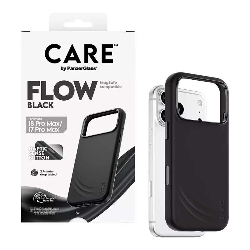 CARE by PanzerGlass Flow Case für iPhone 17 Pro Max Schwarz MagSafe (CR81975)