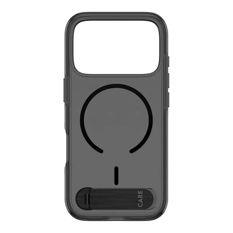 CARE by PanzerGlass Kickstand-Hülle Smokey Black MagSafe für iPhone 17 Pro
