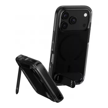 CARE by PanzerGlass Kickstand-Hülle Smokey Black MagSafe für iPhone 17 Pro
