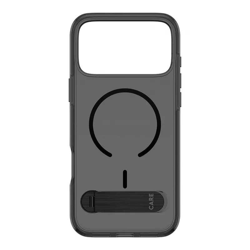 CARE by PanzerGlass Kickstand Hülle Smokey mit Schwarz MagSafe für iPhone 17 Pro Max