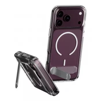CARE by PanzerGlass Kickstand Hülle Transparent mit Weißem MagSafe für iPhone 17 Pro Max