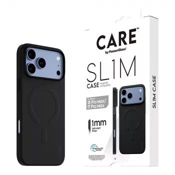 CARE by PanzerGlass SL1M Hülle Schwarz mit MagSafe für iPhone 17 Pro Max