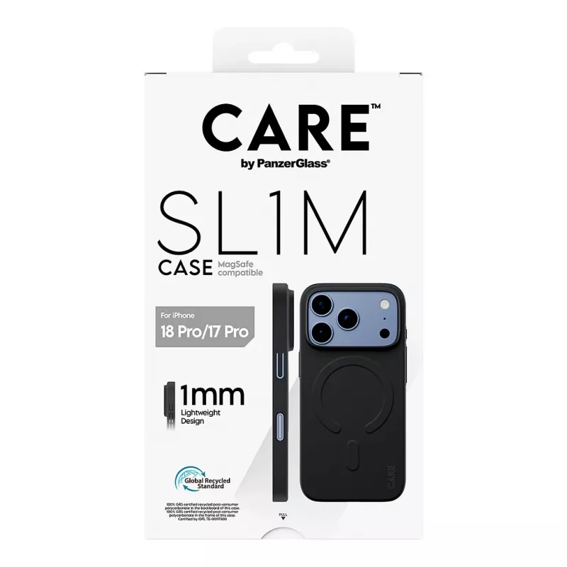 CARE by PanzerGlass SL1M Hülle mit MagSafe für iPhone 17 Pro – Schwarz