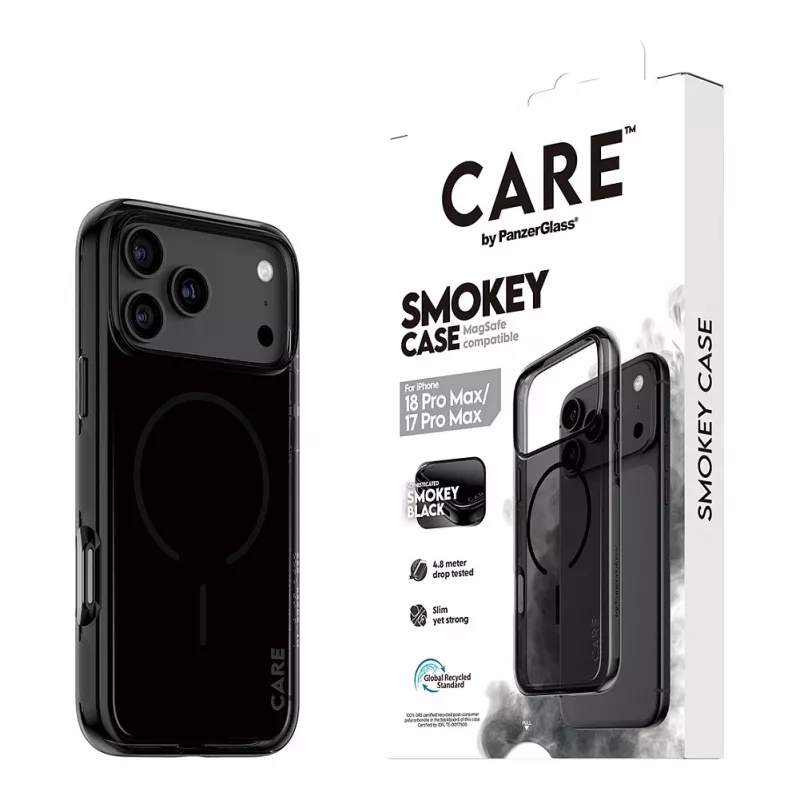 CARE by PanzerGlass Smokey Hülle mit Schwarz MagSafe für iPhone 17 Pro Max