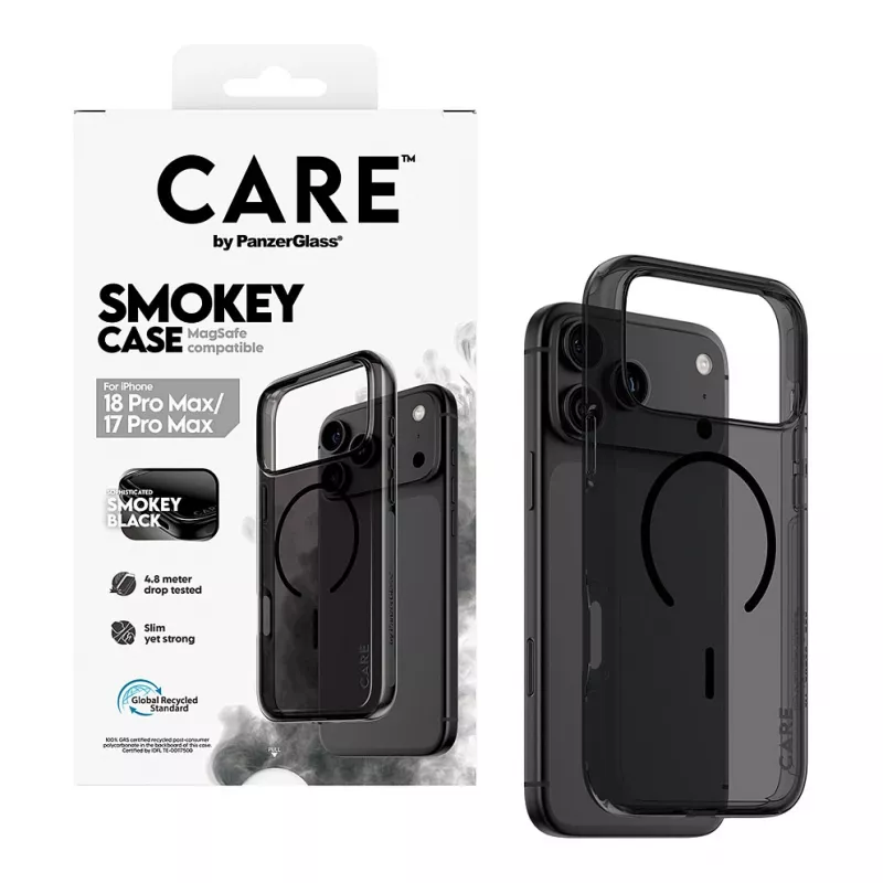CARE by PanzerGlass Smokey Hülle mit Schwarz MagSafe für iPhone 17 Pro Max