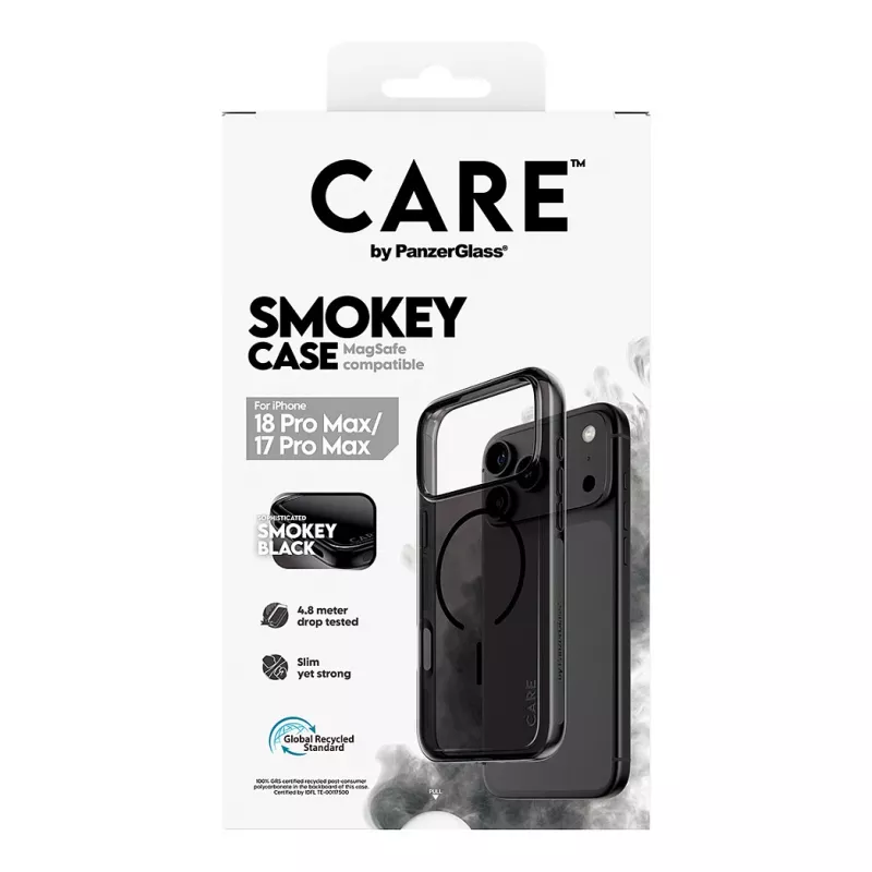 CARE by PanzerGlass Smokey Hülle mit Schwarz MagSafe für iPhone 17 Pro Max