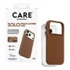 CARE by PanzerGlass Solo Veganes Leder Case Braun mit MagSafe für iPhone 17 Pro