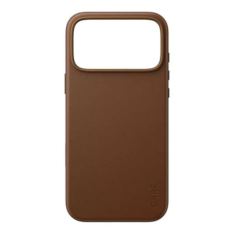 CARE by PanzerGlass Solo Vegane Lederhülle Braun mit MagSafe für iPhone 17 Pro Max