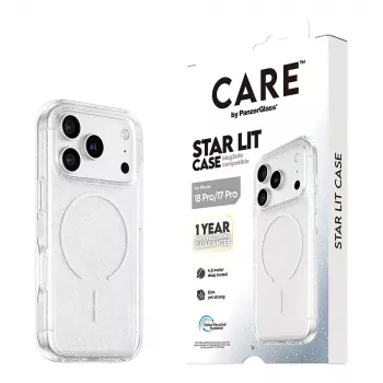 CARE by PanzerGlass Star Lit Case mit MagSafe für iPhone 17 Pro - Transparent