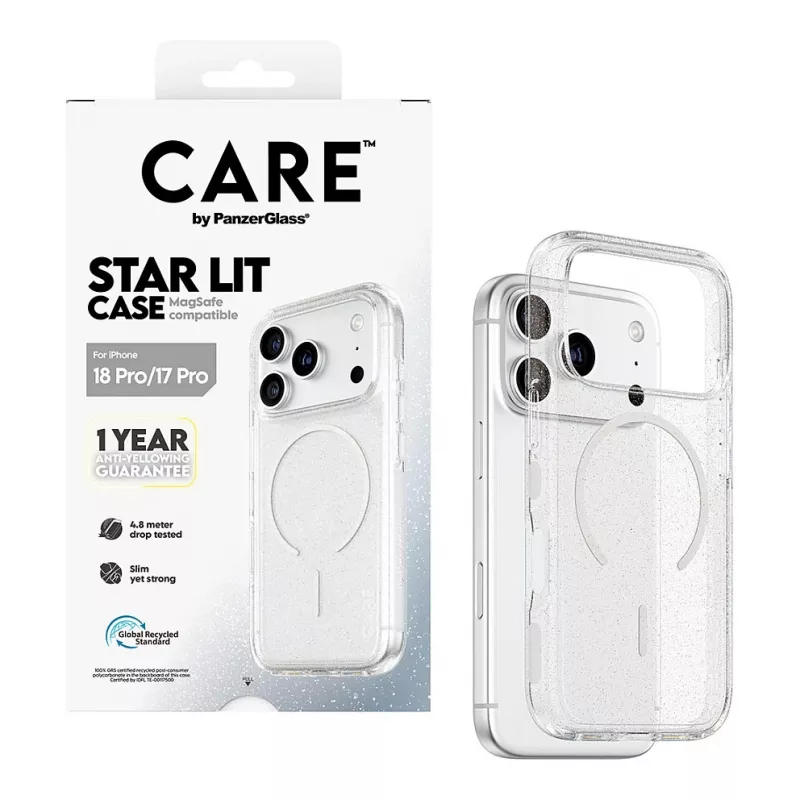 CARE by PanzerGlass Star Lit Case mit MagSafe für iPhone 17 Pro - Transparent