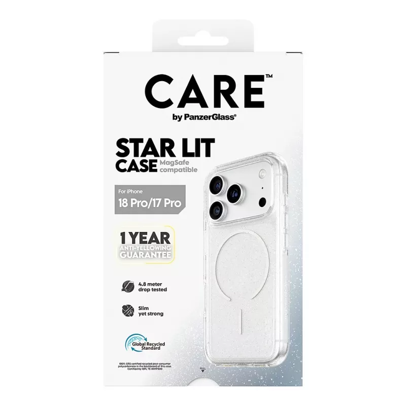 CARE by PanzerGlass Star Lit Case mit MagSafe für iPhone 17 Pro - Transparent