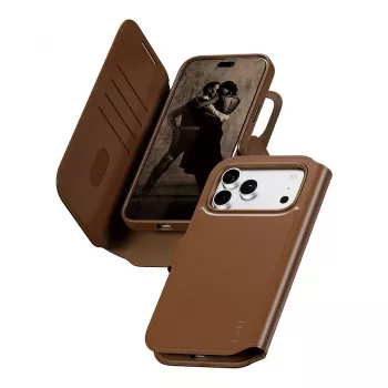 CARE by PanzerGlass Tango 2-in-1 Wallet Case Braun mit MagSafe für iPhone 17 Pro Max