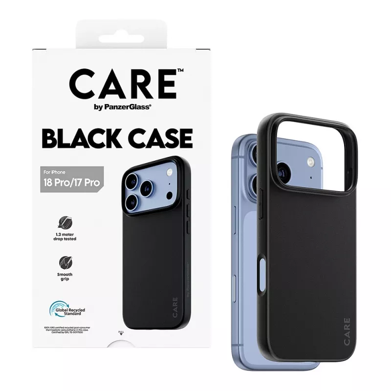 CARE by PanzerGlass TPU Hülle Schwarz iPhone 17 Pro