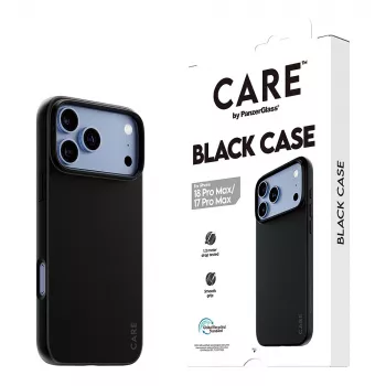 CARE by PanzerGlass TPU-Hülle für iPhone 17 Pro Max – Schwarz