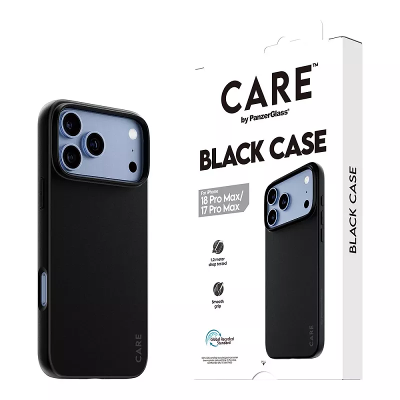 CARE by PanzerGlass TPU-Hülle für iPhone 17 Pro Max – Schwarz