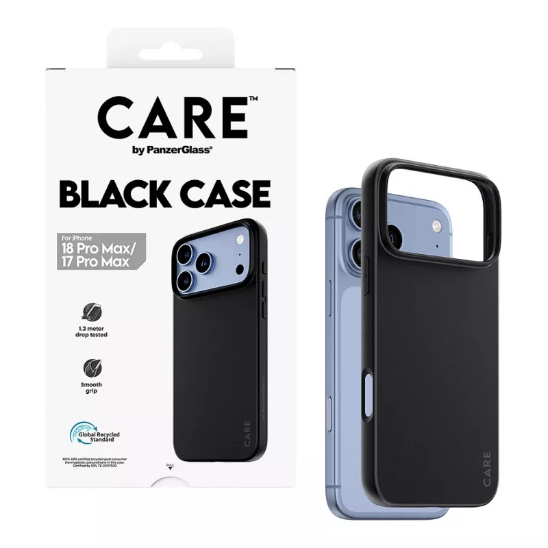 CARE by PanzerGlass TPU-Hülle für iPhone 17 Pro Max – Schwarz
