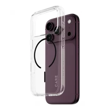 CARE by PanzerGlass Urban Explorer Hülle Transparent mit Schwarz MagSafe iPhone 17 Pro