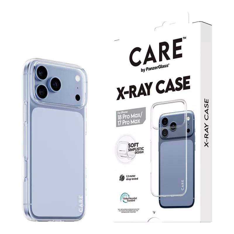 CARE by PanzerGlass X-Ray Hülle für iPhone 17 Pro Max - Transparent