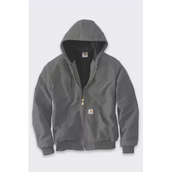 Carhartt Iconic Jacket J140 Firm Duck Active - Herren Arbeitsjacke mit gestepptem Flanellfutter, wasserabweisend, Original Fit
