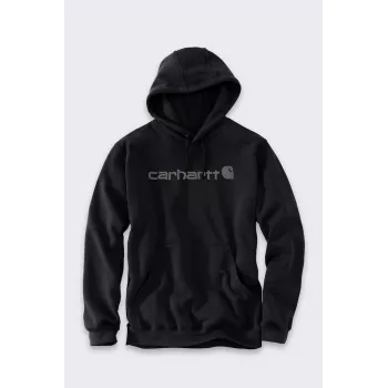 Carhartt Marquette Logo Hooded Sweatshirt - Schwarz/Grau - Größe L