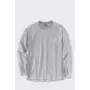 Carhartt Herren Midweight Langarm T-Shirt mit Brusttasche Heather Grey XL