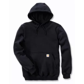 Carhartt Midweight Hoodie Schwarz - Herren-Fleece-gefütterter Pullover-Sweatshirt