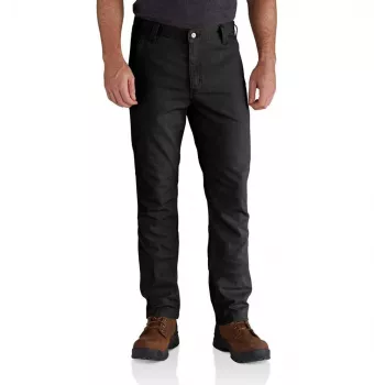 Carhartt Rigby Straight Fit Hose Schwarz 32x30 - Stretch-Canvas Arbeitshose