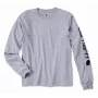 Carhartt Ärmel-Logo Langarm-T-Shirt - Heather Grey, L