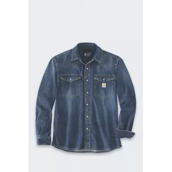 Carhartt WIP Montana Denim Relaxed LS Shirt Wyatt - Herren Langarm Denim Hemd