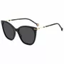 Carolina Herrera HER0091S807 Damen Cat-Eye-Sonnenbrille - Schwarzer Acetatrahmen, graue Polycarbonatgläser, UV400-Schutz